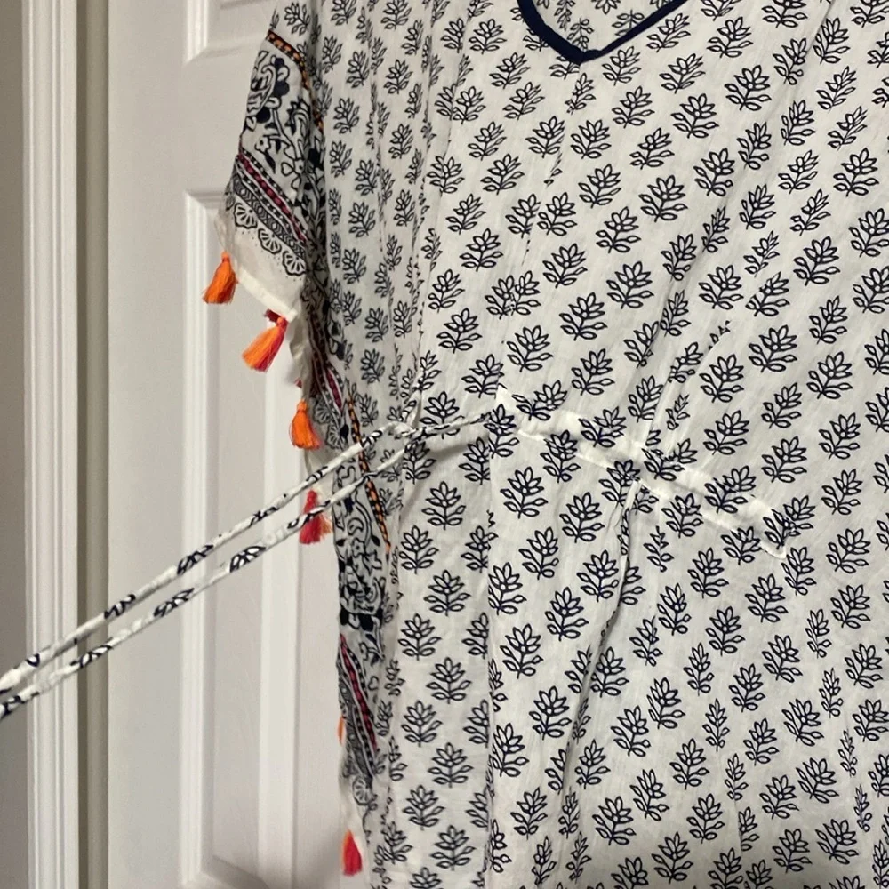 J. Jill floral swim cover up tassel trim size Small - large - Picture 5 of 11